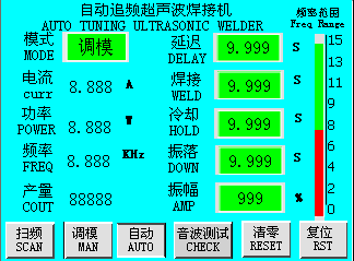 超聲波（bō）焊接機主顯示窗口功能（néng）說明